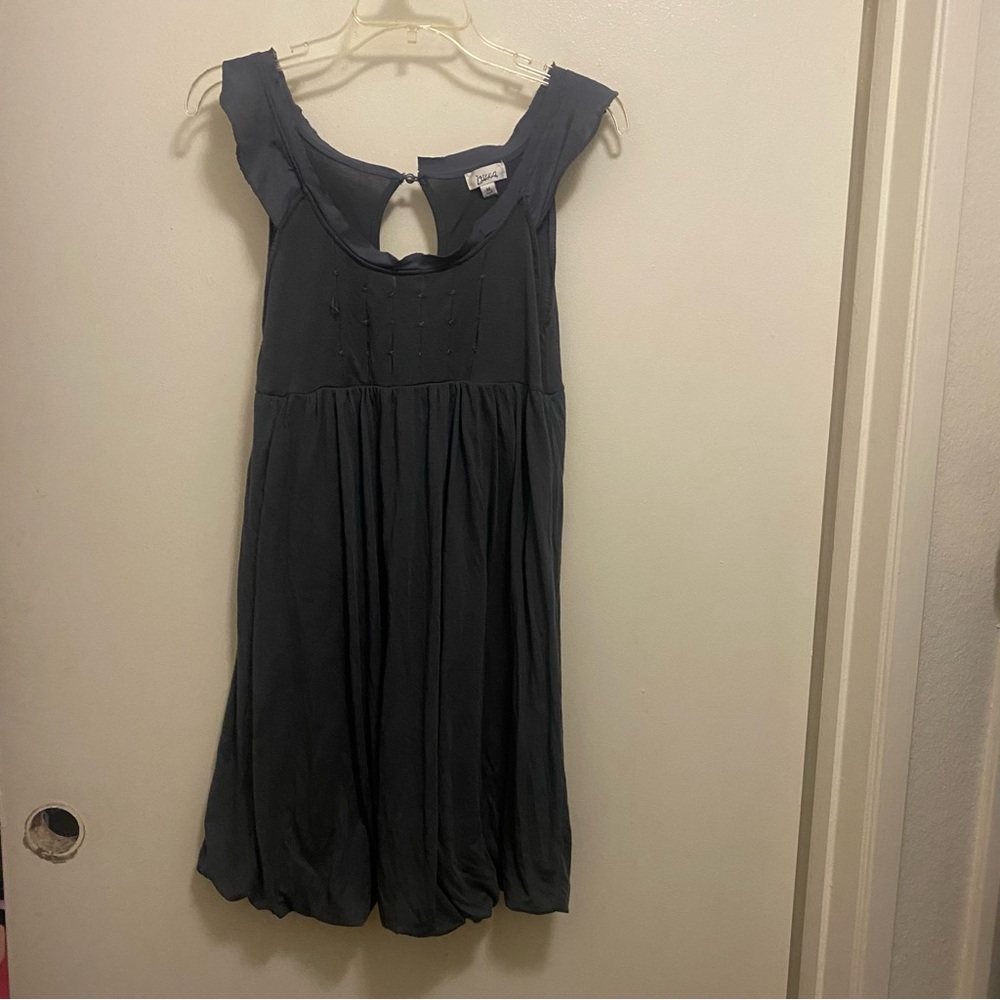 Lucca  Womens Dark Gray Mini Tank Dress S Small 32” Fit & Flare READ